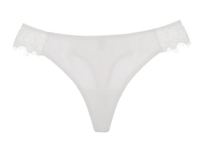 LACE AND COTTON THONG